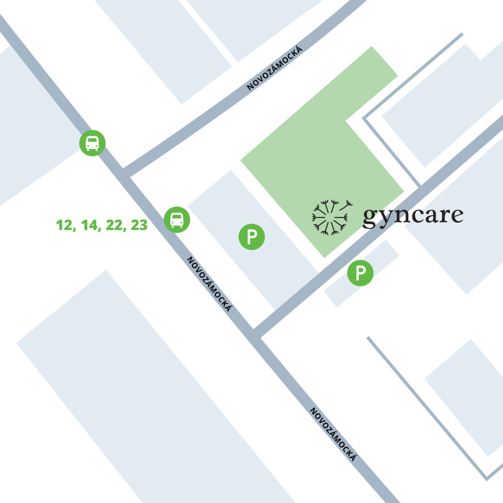 mapa Nitra svetle pozadie GYNCARE